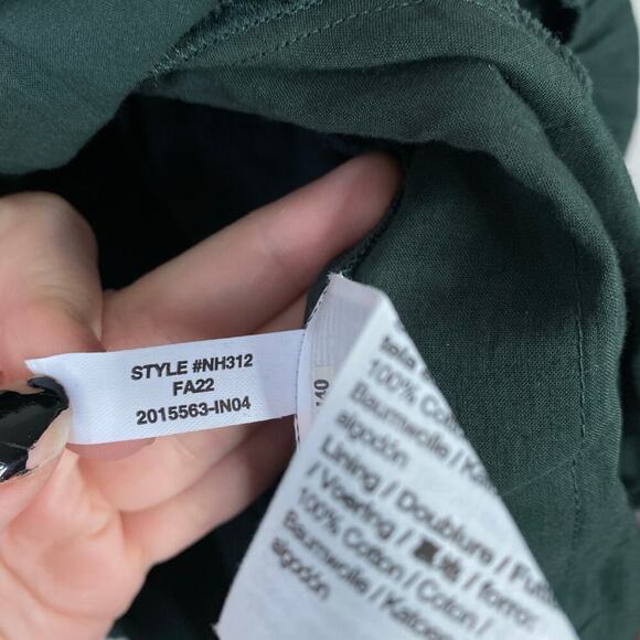 MADEWELL Petite Crinkle Poplin Wrap Mini Dress Dark Palm Green Size Small P PS - Picture 11 of 11